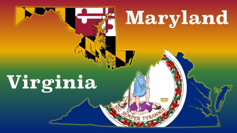 Maryland and Virginia